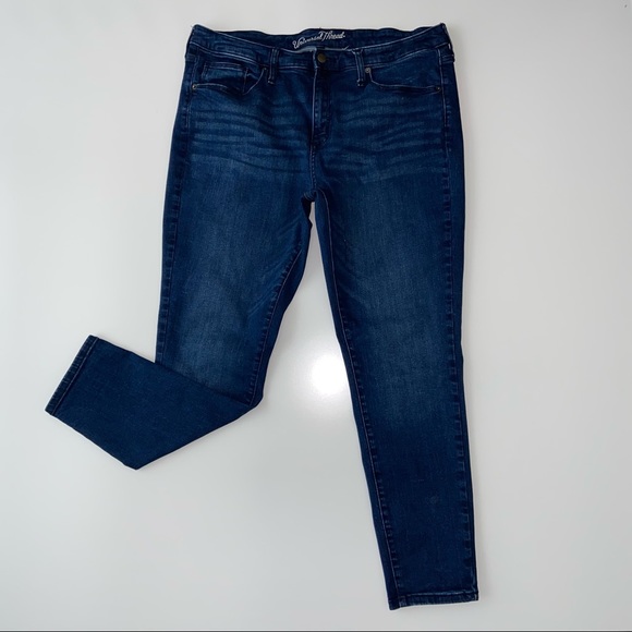 Universal Thread High Rise Skinny Jeans Size 18/34S Dark Indigo Wash Stretch